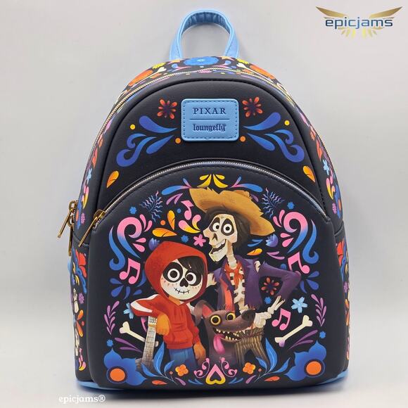 Loungefly Disney Pixar Coco Trio Art Mini Backpack - Picture 1 of 6
